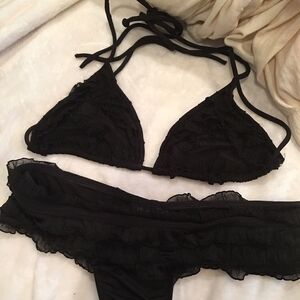 Ruffle T Back Bikini